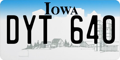 IA license plate DYT640