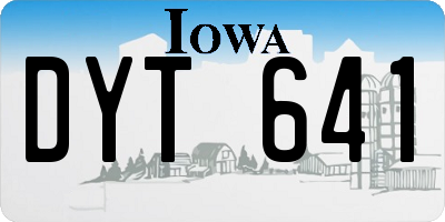 IA license plate DYT641