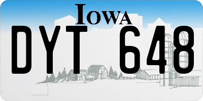 IA license plate DYT648