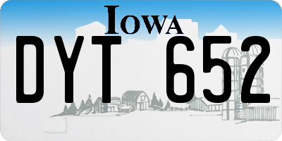 IA license plate DYT652