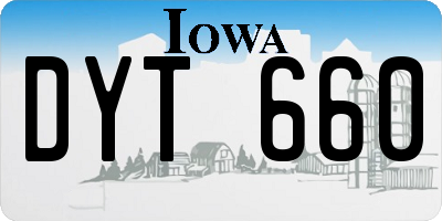 IA license plate DYT660