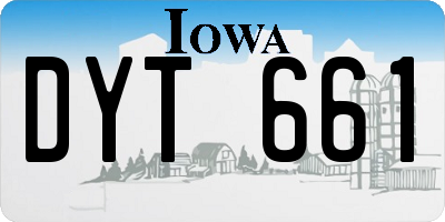 IA license plate DYT661