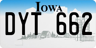 IA license plate DYT662