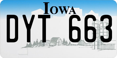 IA license plate DYT663