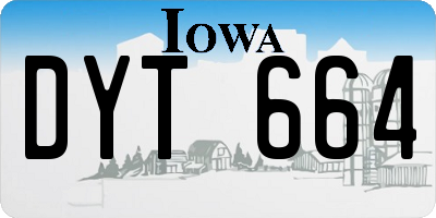 IA license plate DYT664