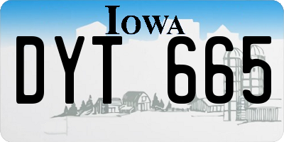 IA license plate DYT665