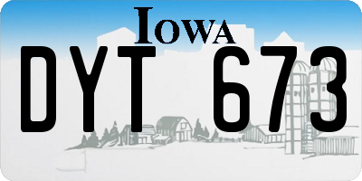 IA license plate DYT673