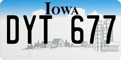 IA license plate DYT677