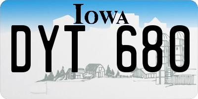 IA license plate DYT680