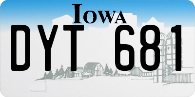 IA license plate DYT681