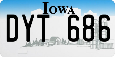 IA license plate DYT686