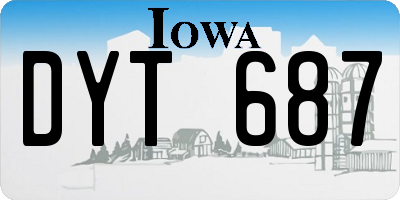 IA license plate DYT687