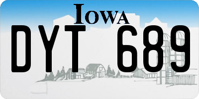 IA license plate DYT689