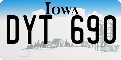 IA license plate DYT690