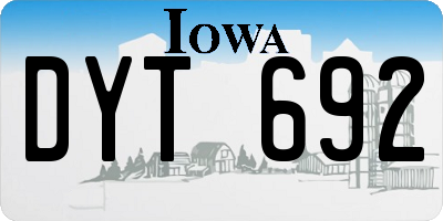 IA license plate DYT692