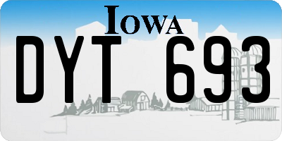 IA license plate DYT693