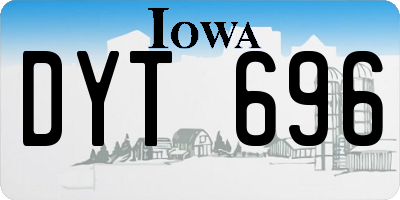 IA license plate DYT696