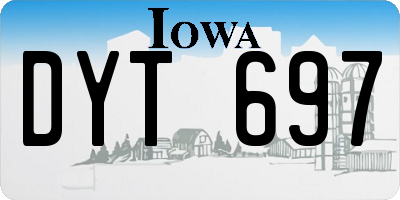 IA license plate DYT697