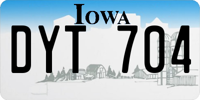 IA license plate DYT704