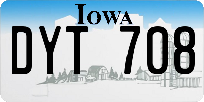 IA license plate DYT708