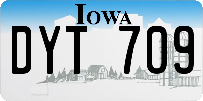 IA license plate DYT709