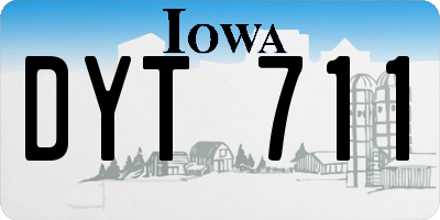 IA license plate DYT711