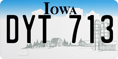 IA license plate DYT713