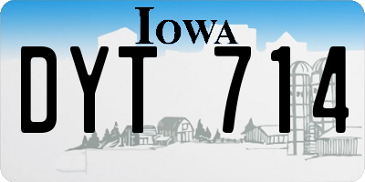 IA license plate DYT714