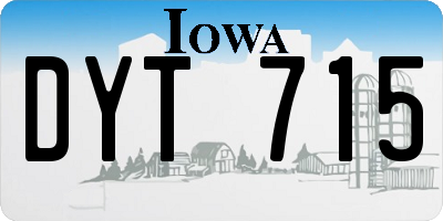 IA license plate DYT715