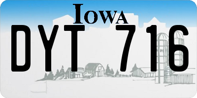 IA license plate DYT716