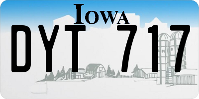 IA license plate DYT717