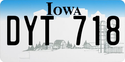 IA license plate DYT718