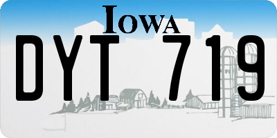 IA license plate DYT719