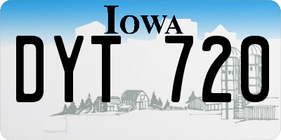IA license plate DYT720