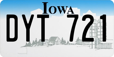 IA license plate DYT721