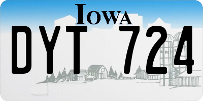 IA license plate DYT724