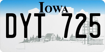IA license plate DYT725