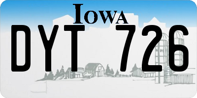 IA license plate DYT726