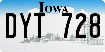IA license plate DYT728