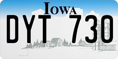 IA license plate DYT730