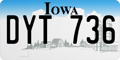 IA license plate DYT736