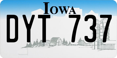 IA license plate DYT737