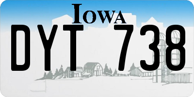 IA license plate DYT738