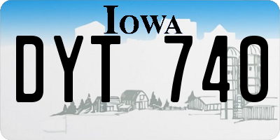 IA license plate DYT740