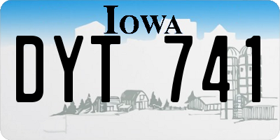 IA license plate DYT741