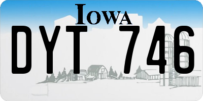 IA license plate DYT746