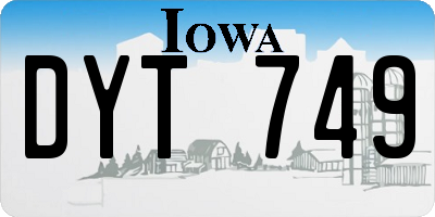 IA license plate DYT749