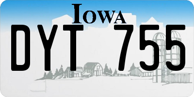 IA license plate DYT755