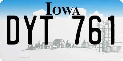 IA license plate DYT761