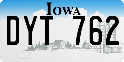 IA license plate DYT762
